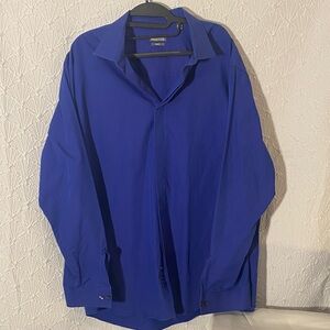 Kenneth Cole Reaction Slim Fit Blue Shirt Contemporary Safe. Unassuming Neutral